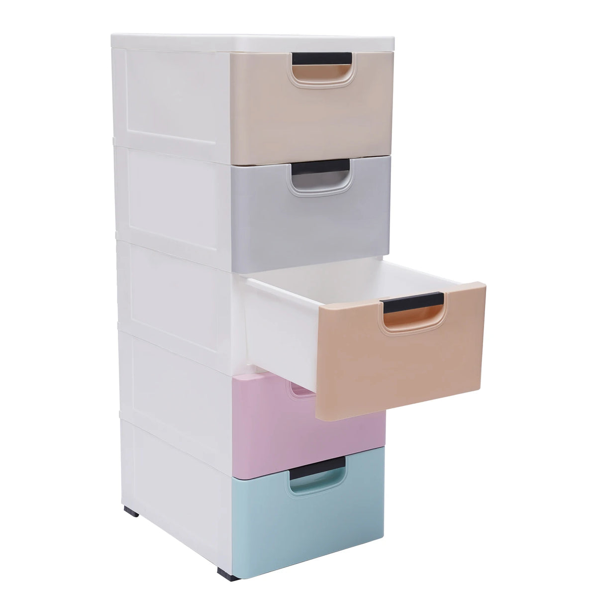 5-Drawer Plastic Storage Dresser Tower