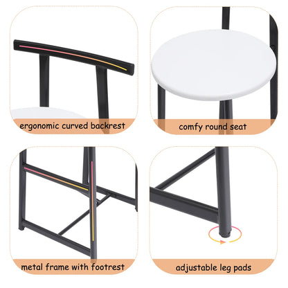 Orraves Metal Counter Bar Stools, Set of 3