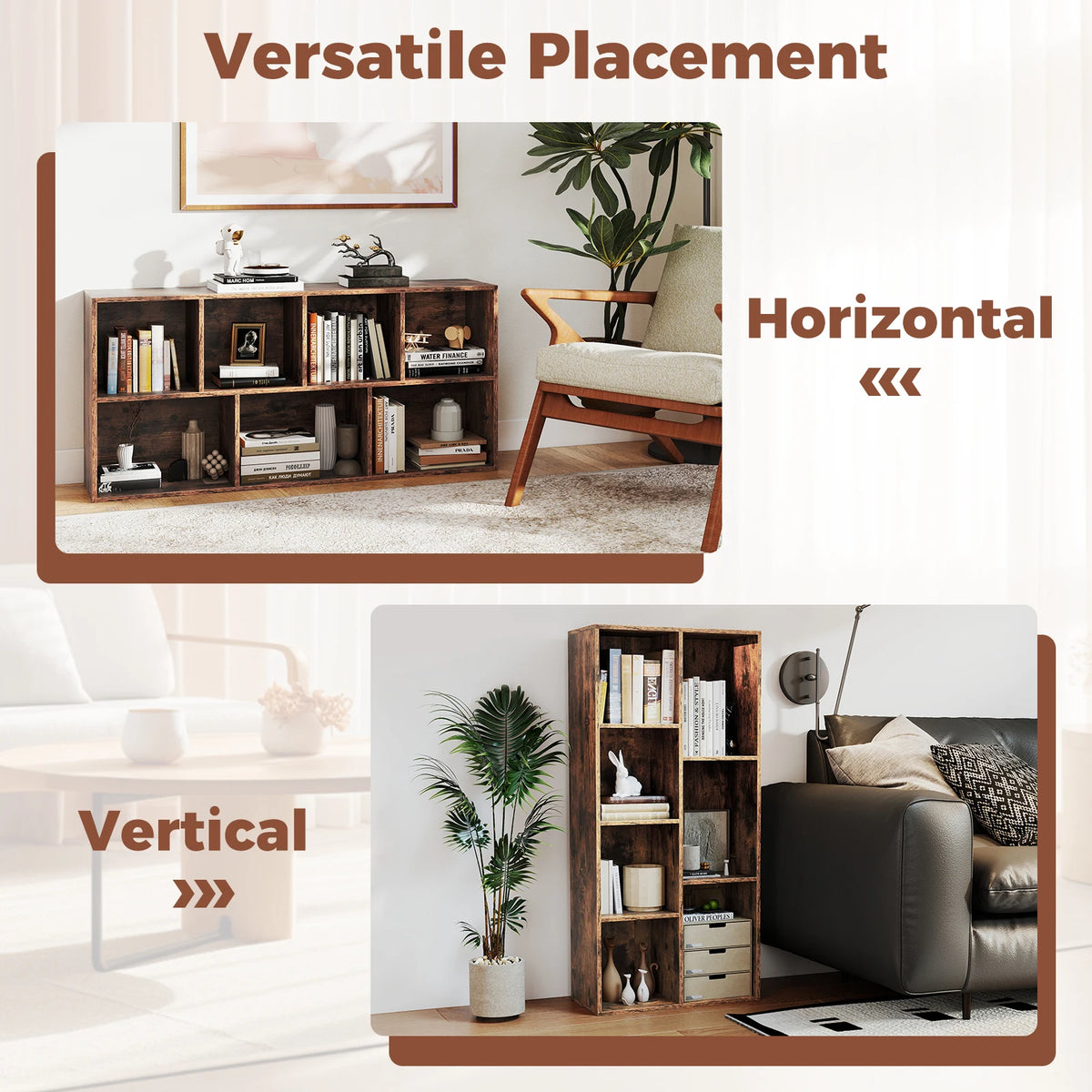 7-Cube Freestanding Bookcase