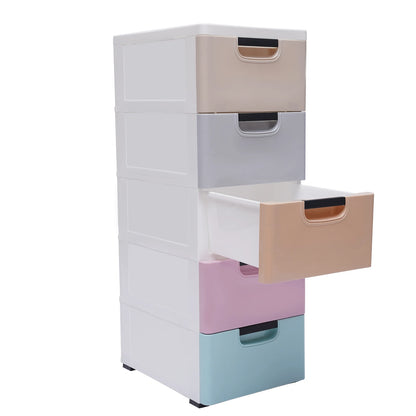 5-Drawer Plastic Storage Dresser Tower