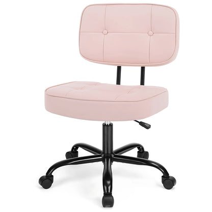 JHK Armless PU Leather Office Chair