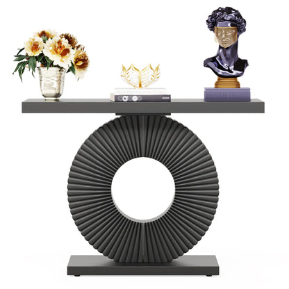 Tribesigns Console Table with Geometric Base