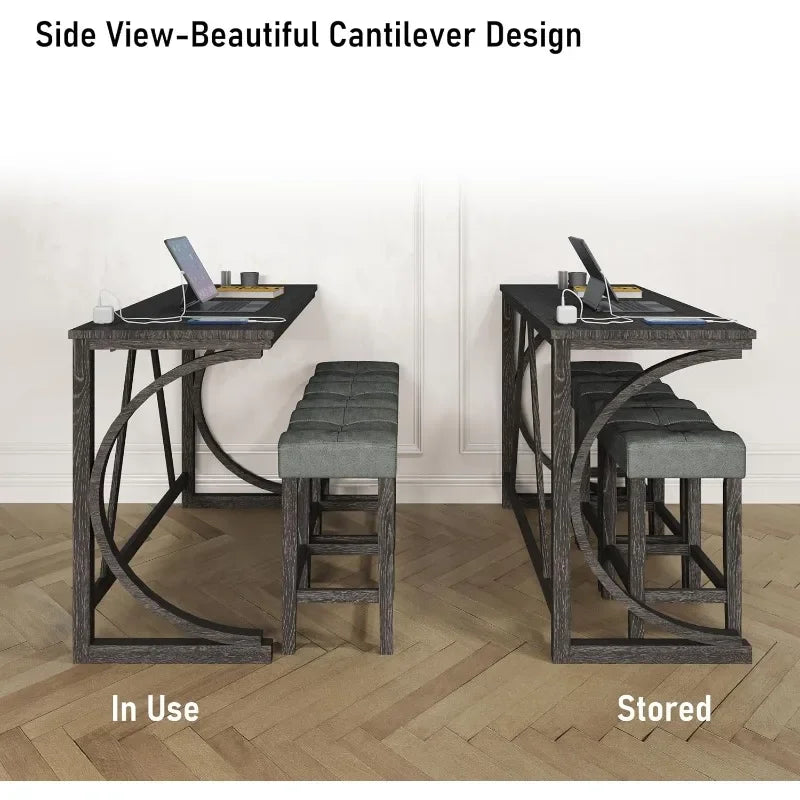 Counter Height Bar Table Set with Stools