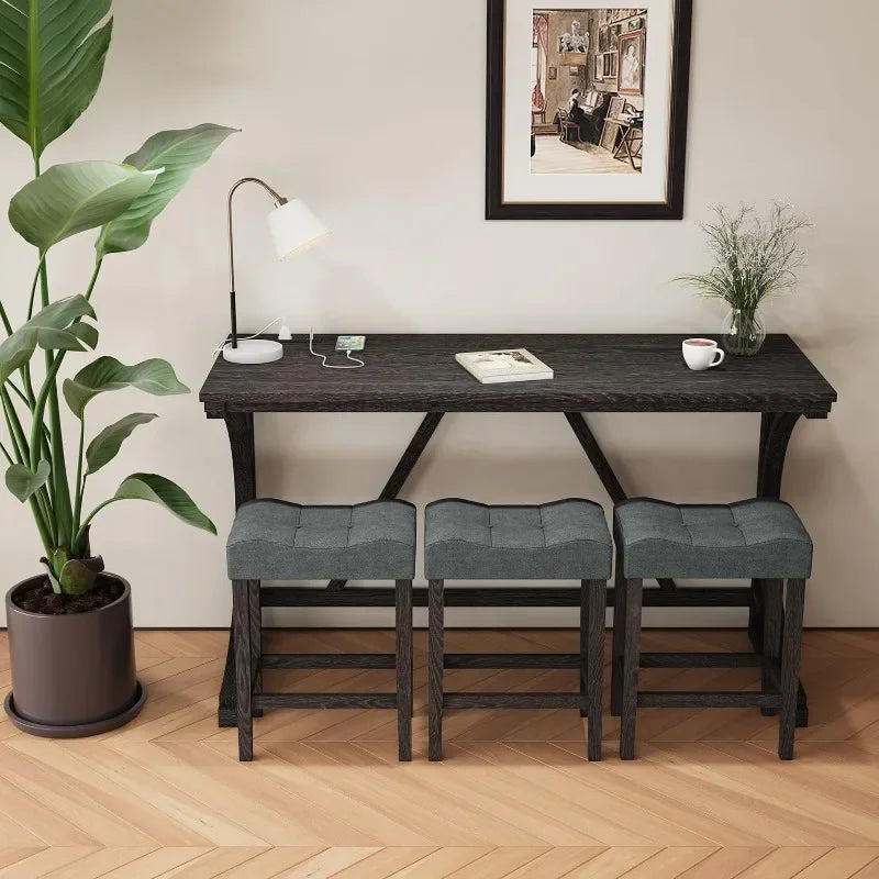 Counter Height Bar Table Set with Stools