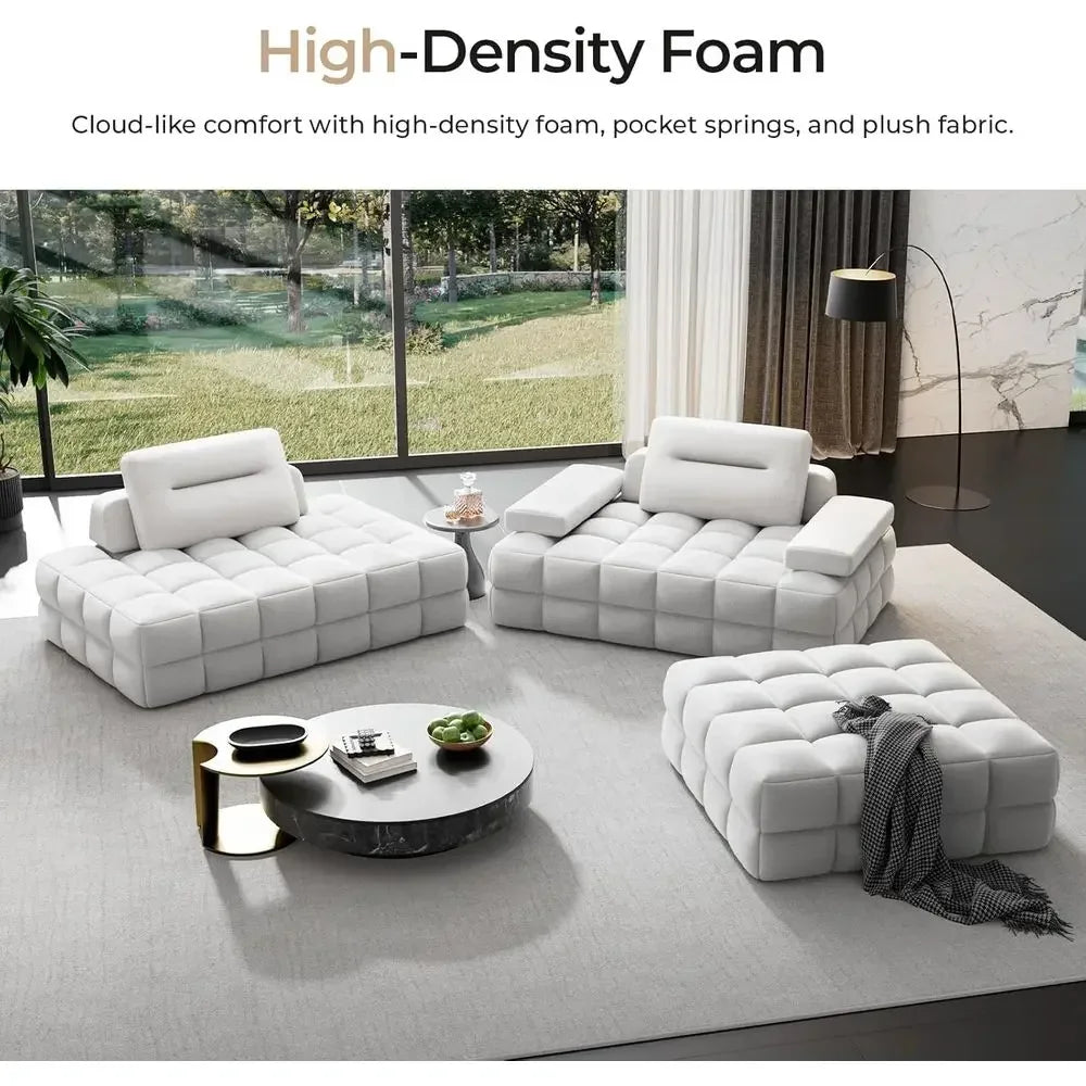 L-Shaped Sectional Sofa, Chenille