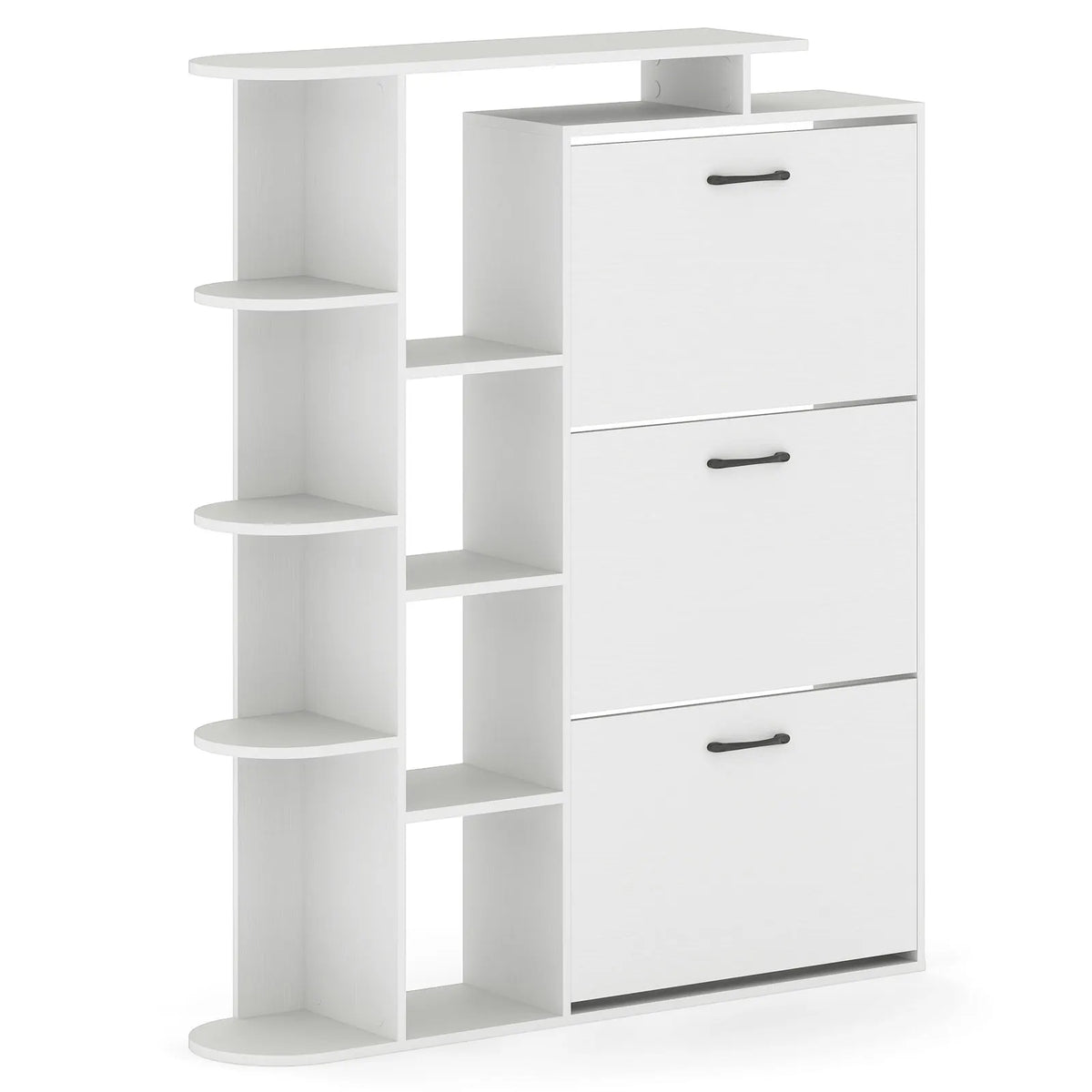 Shoe Cabinet with Open Shelves