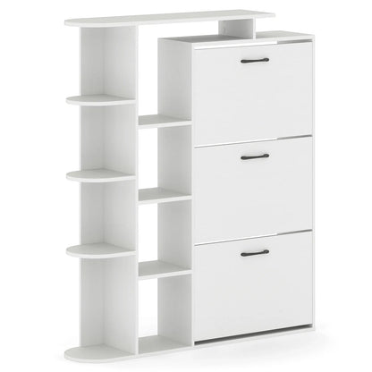 Shoe Cabinet with Open Shelves