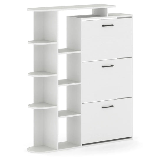Shoe Cabinet with Open Shelves