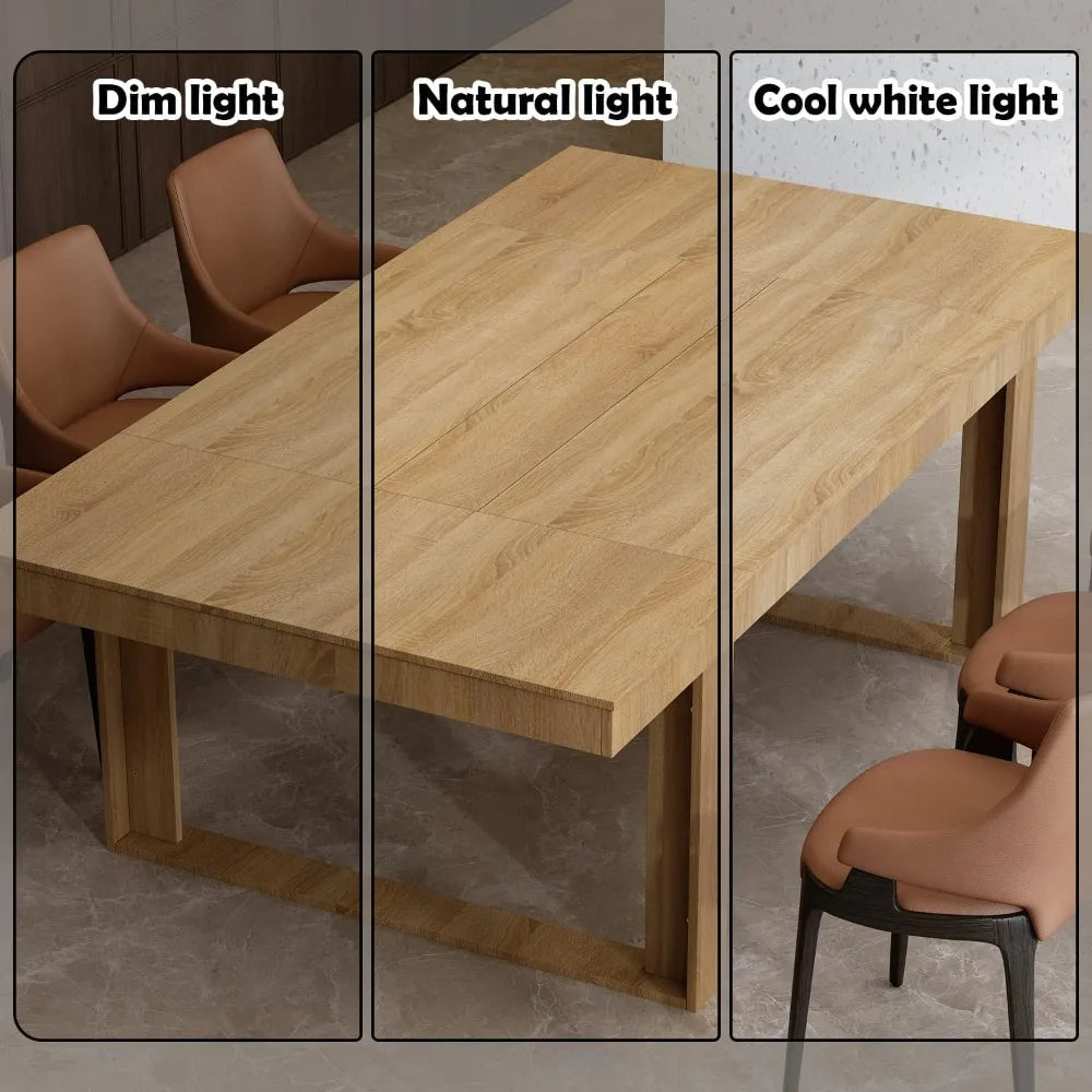 86.6" Modern Wood Dining Table