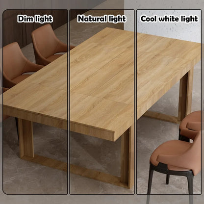 86.6" Modern Wood Dining Table