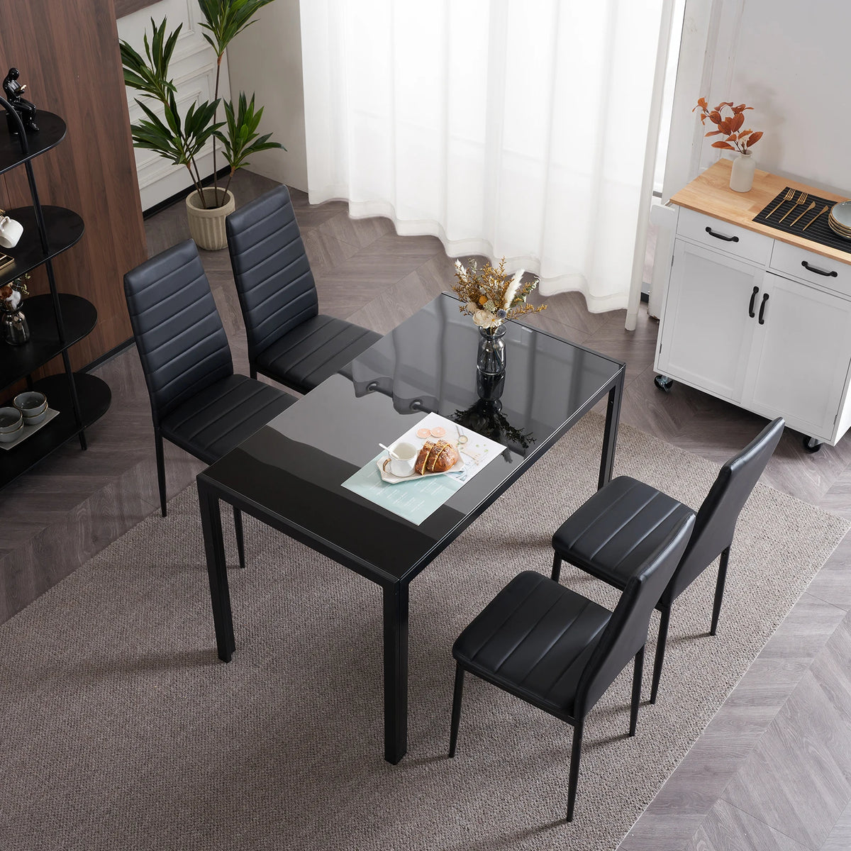 High-Back Dining Chairs, Set of 4