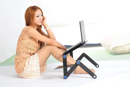 Adjustable Laptop Desk Stand with Cooling Fan