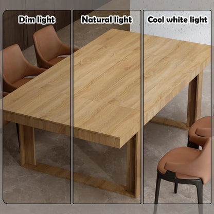 86.6" Modern Wood Dining Table