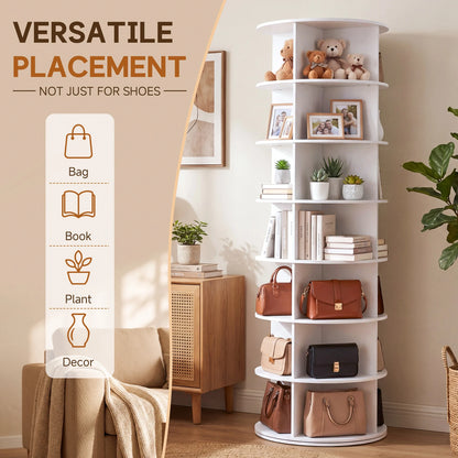 7-Tier Rotating Shoe Rack Tower