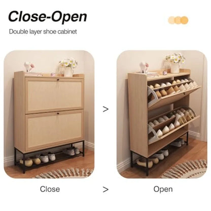 Narrow Shoe Storage Cabinet