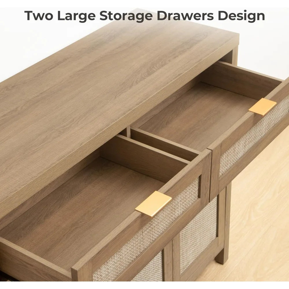 Rattan Sideboard Buffet Cabinet