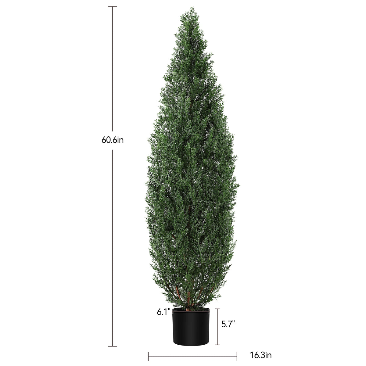 Artificial Topiary Trees 36–60 Inch (Set of 2)