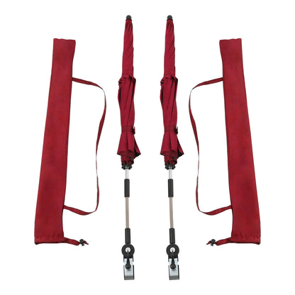 2-Pack Adjustable Beach Chair Umbrellas