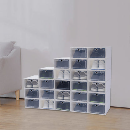 24-Pack Foldable Shoe Storage Boxes