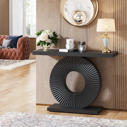 Tribesigns Console Table with Geometric Base