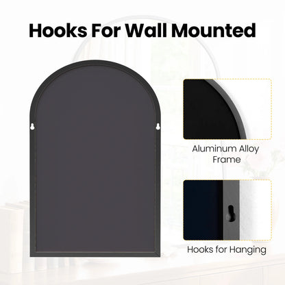 Arched Metal Framed Wall Mirror