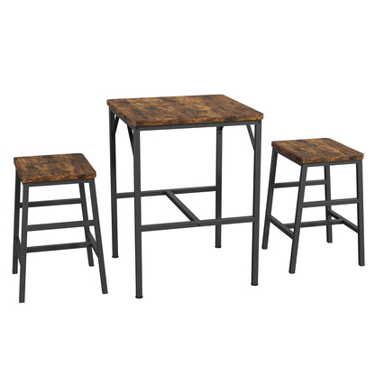 3-Piece Pub Height Table Set with Stools
