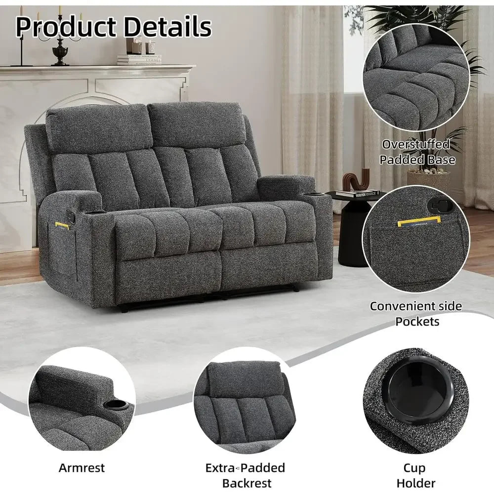 Manual Recliner Sofa & Loveseat Set