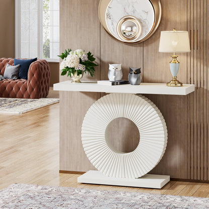 Tribesigns Console Table with Geometric Base