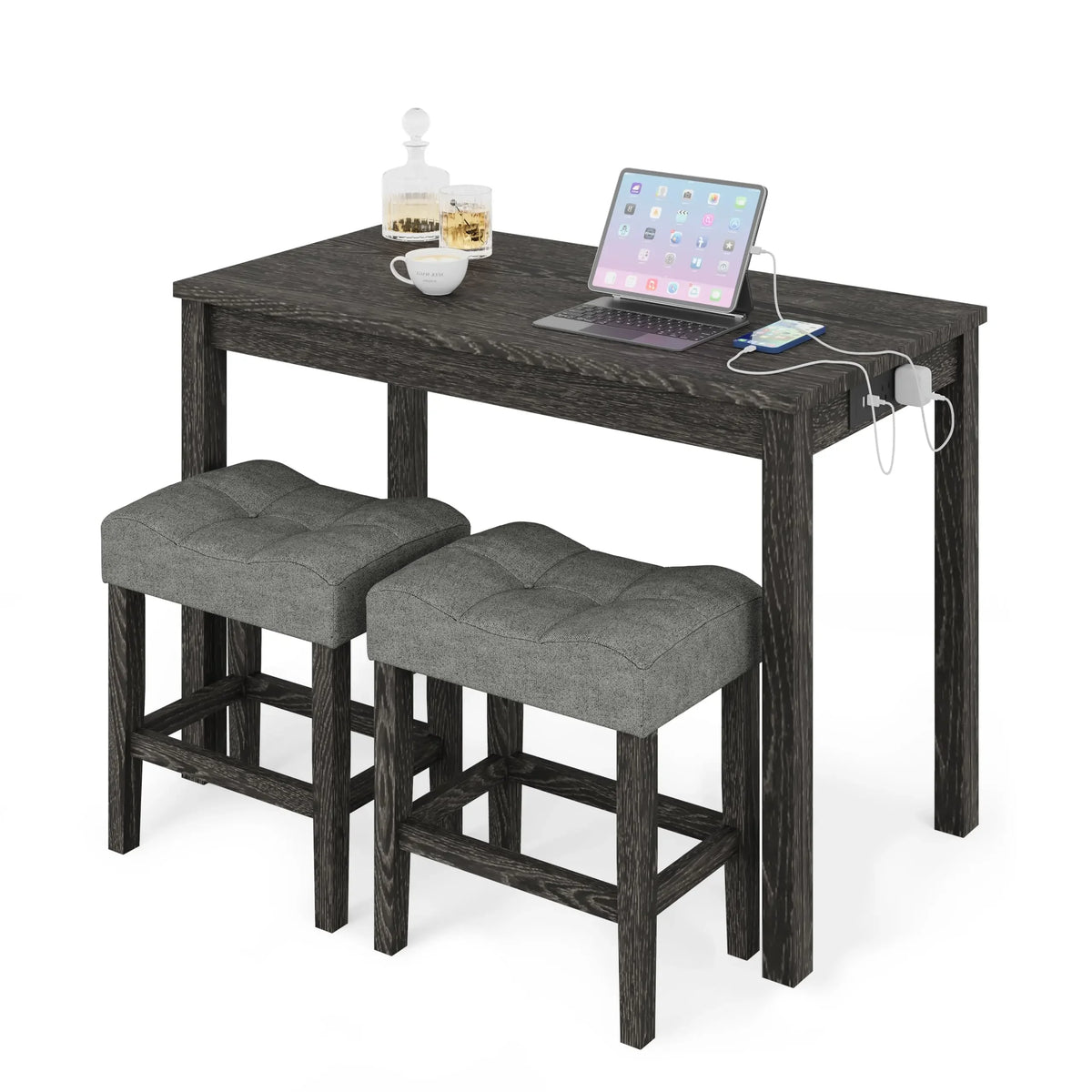 Counter Height Bar Table Set with Stools