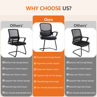 JHK Office Chair without Wheels, Mesh