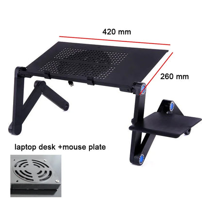 Adjustable Laptop Desk Stand with Cooling Fan
