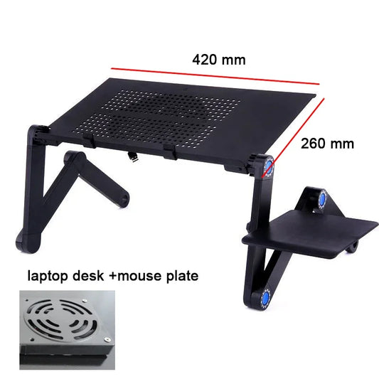 Adjustable Laptop Desk Stand with Cooling Fan