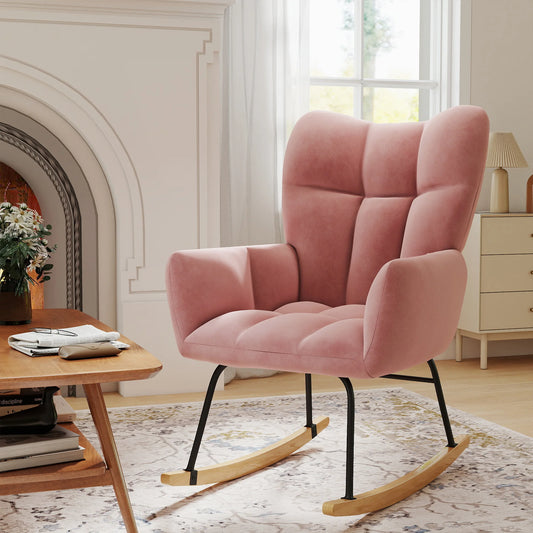 TUAREX High-Back Nursery Glider Rocker