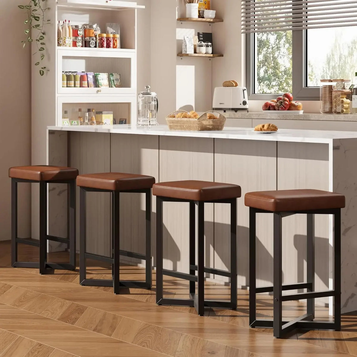 Garvee Backless Counter Stools, Set of 4