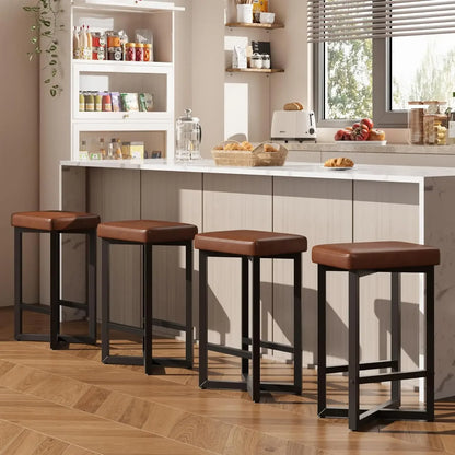 Garvee Backless Counter Stools, Set of 4