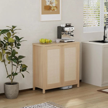 Rattan Door Storage Cabinet, Sideboard