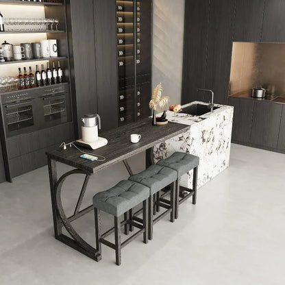 Counter Height Bar Table Set with Stools