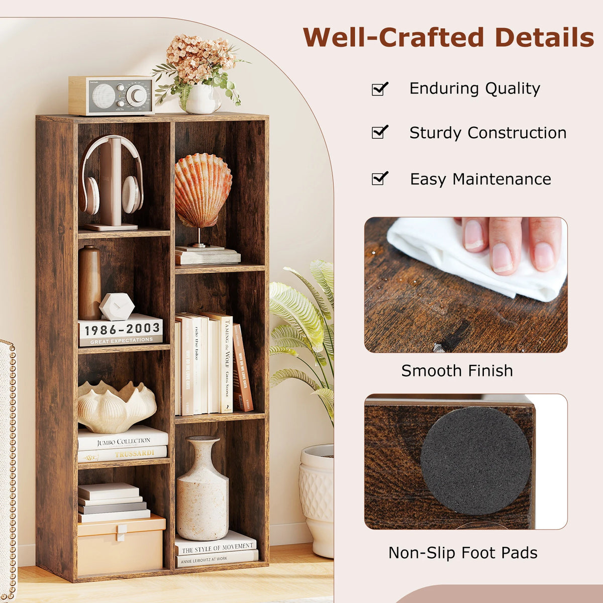 7-Cube Freestanding Bookcase