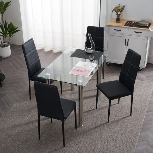 High-Back Dining Chairs, Set of 4