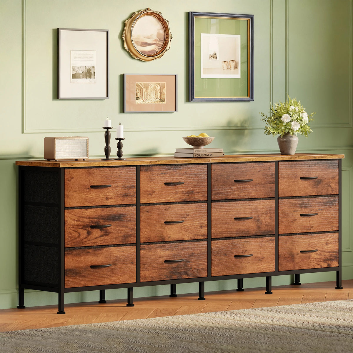 12-Drawer Fabric Storage Cabinet