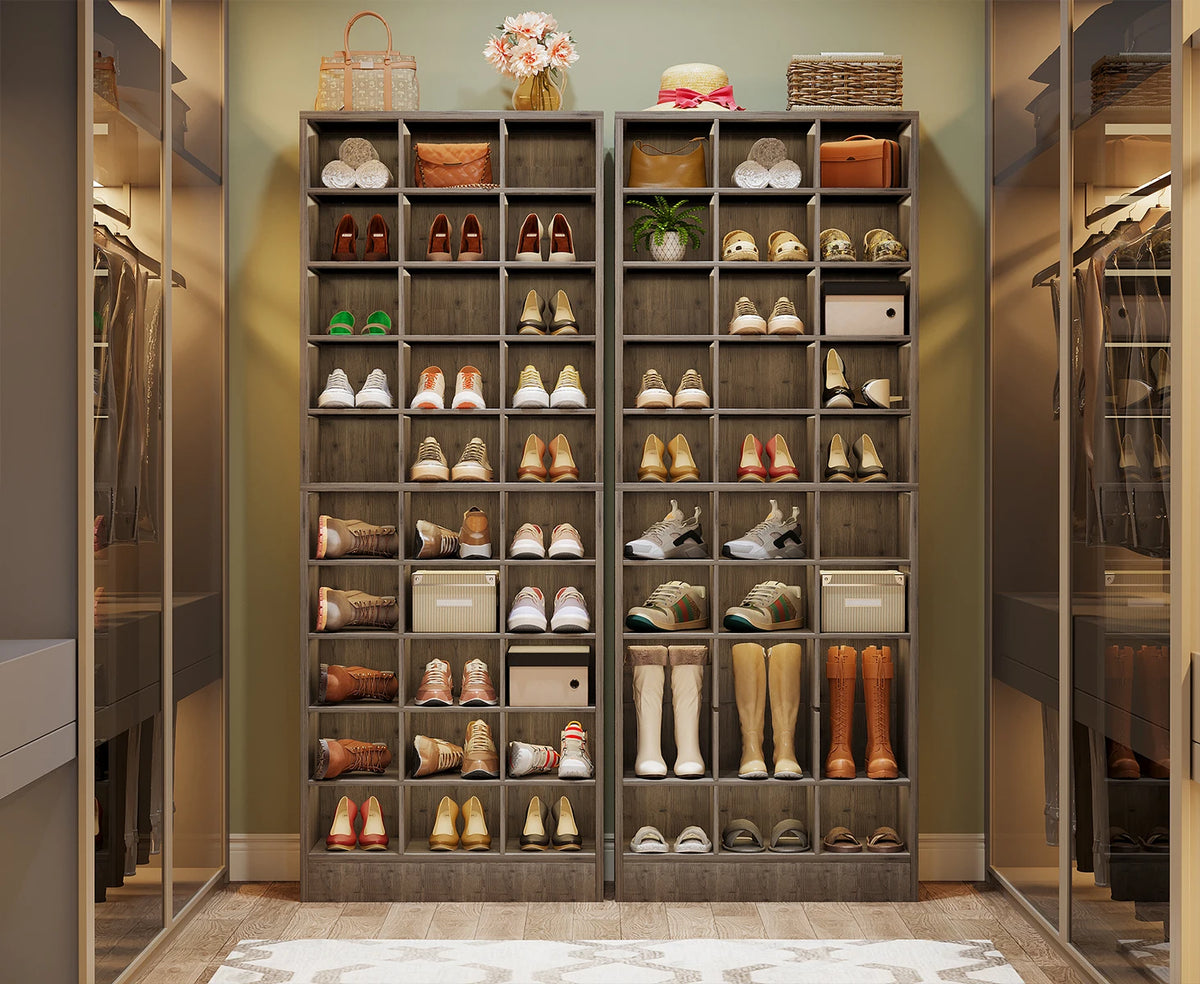 Tribesigns 8-Tier Wood Shoe Cabinet