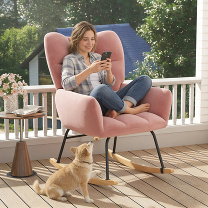 TUAREX High-Back Nursery Glider Rocker