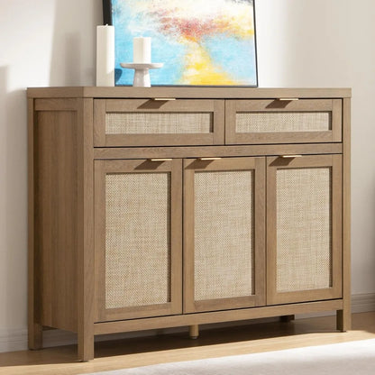 Rattan Sideboard Buffet Cabinet