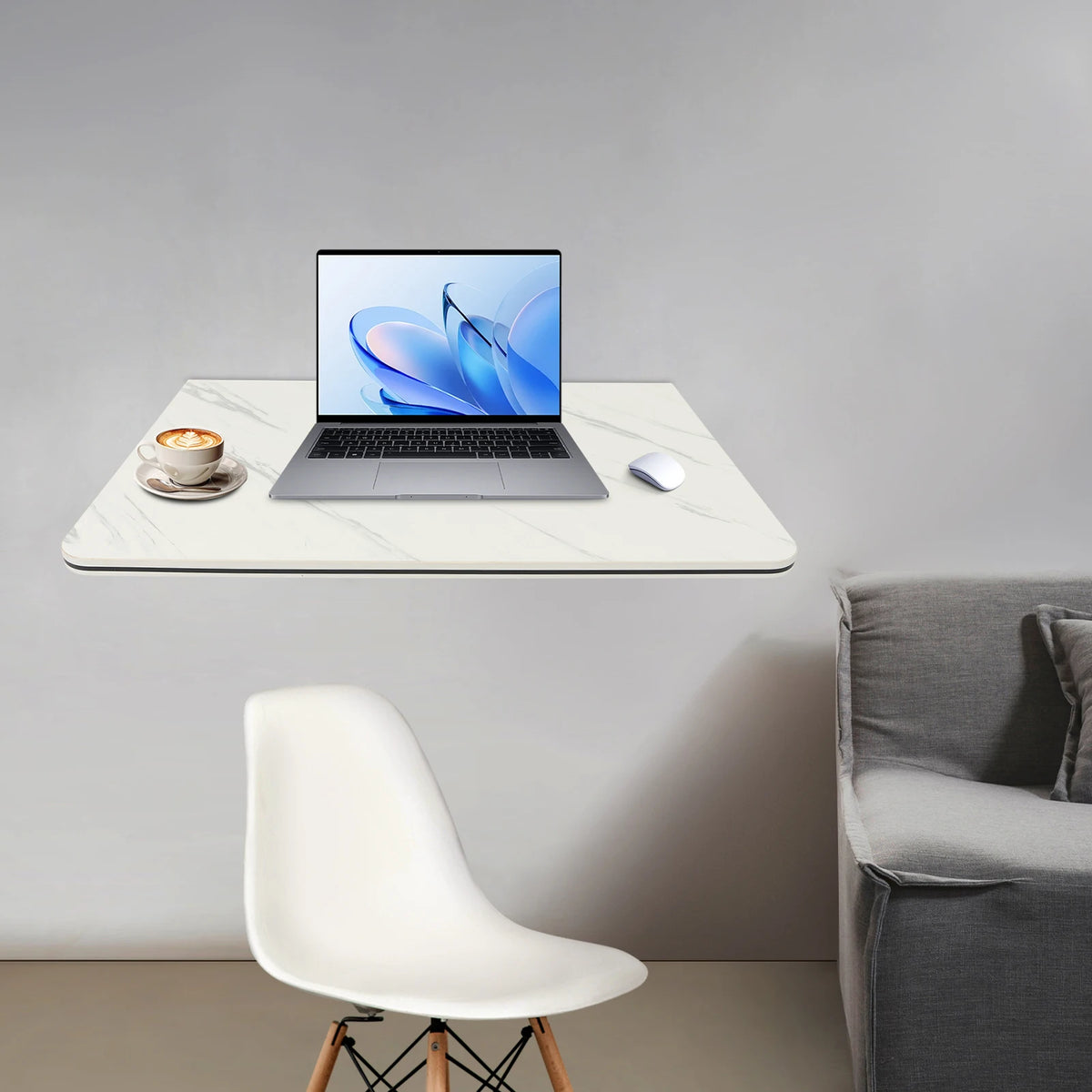 Folding Wall-Mounted Drop-Leaf Desk