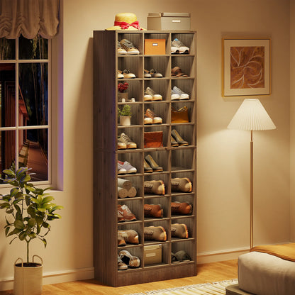 Tribesigns 8-Tier Wood Shoe Cabinet