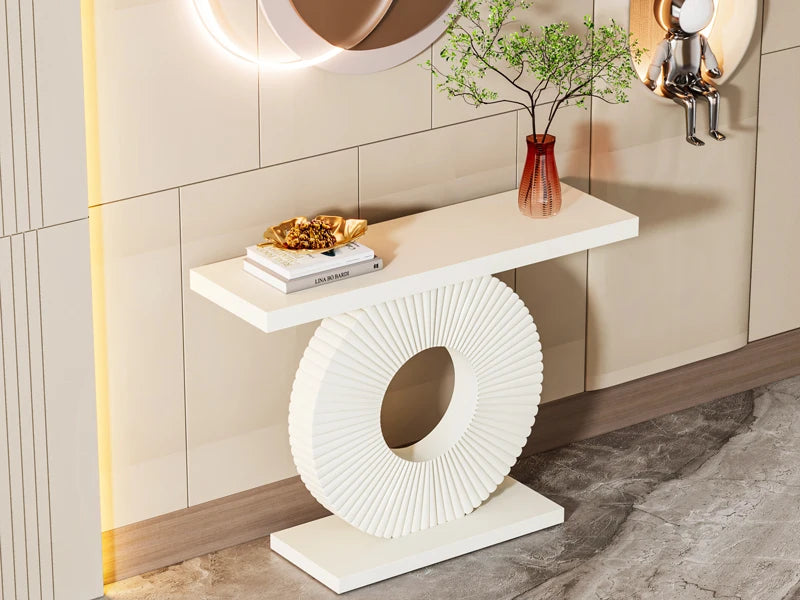 Tribesigns Console Table with Geometric Base