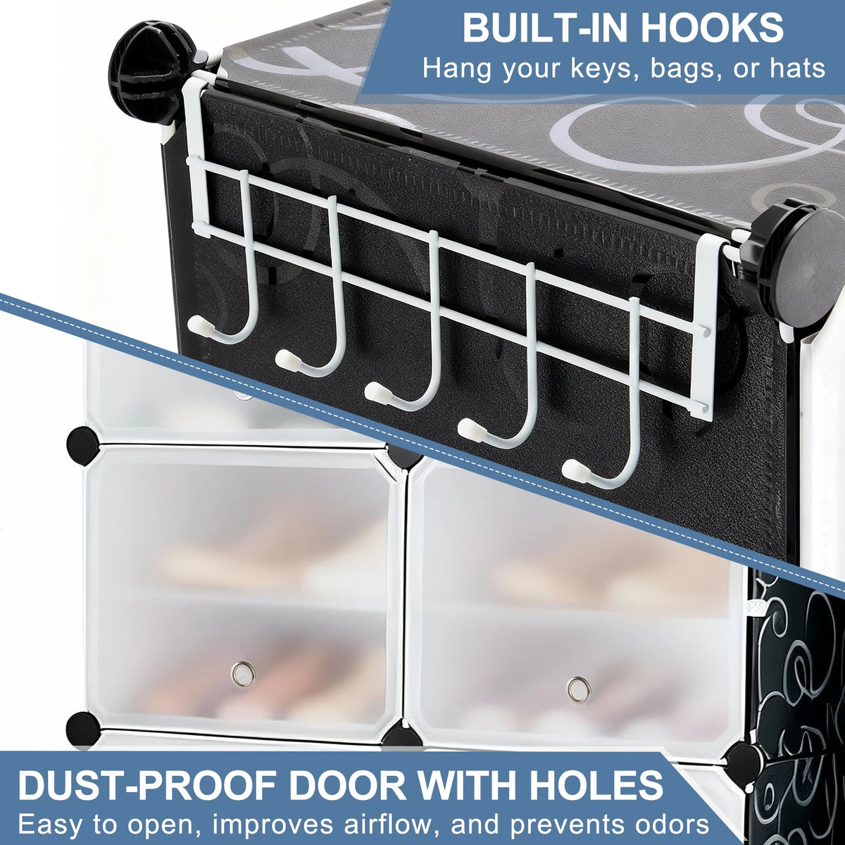 6-Tier Shoe Storage Cabinet with Door