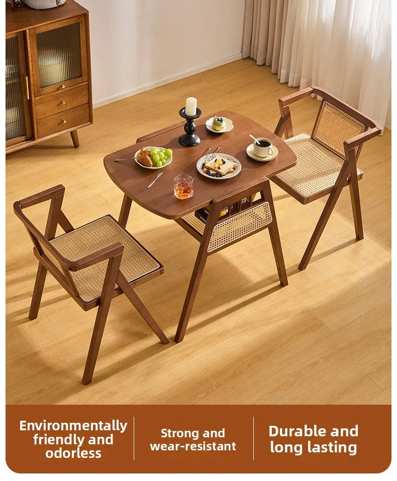 Rattan Balcony Tea Table & Chairs Set