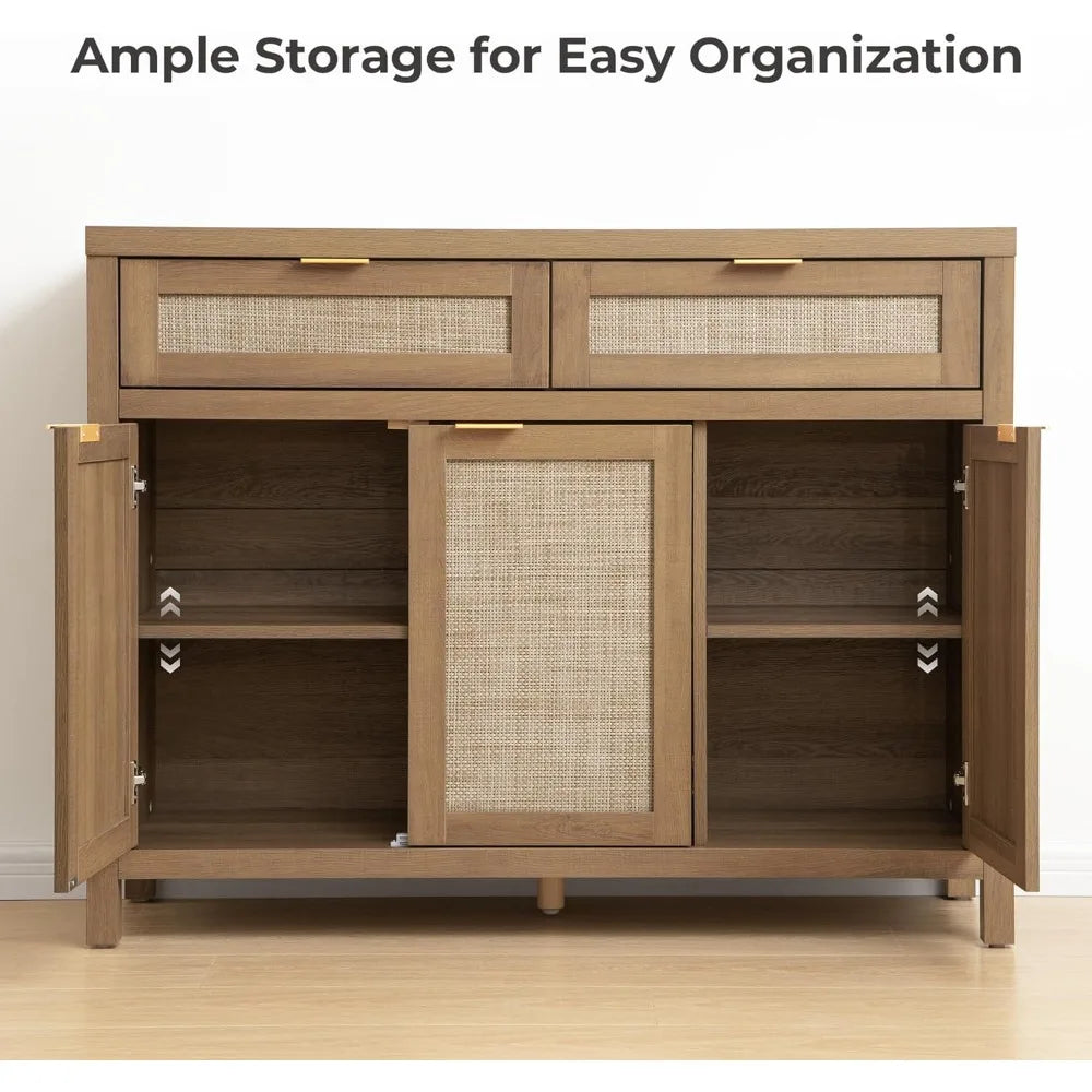 Rattan Sideboard Buffet Cabinet