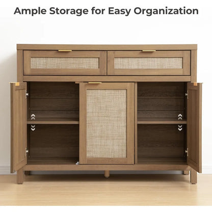 Rattan Sideboard Buffet Cabinet